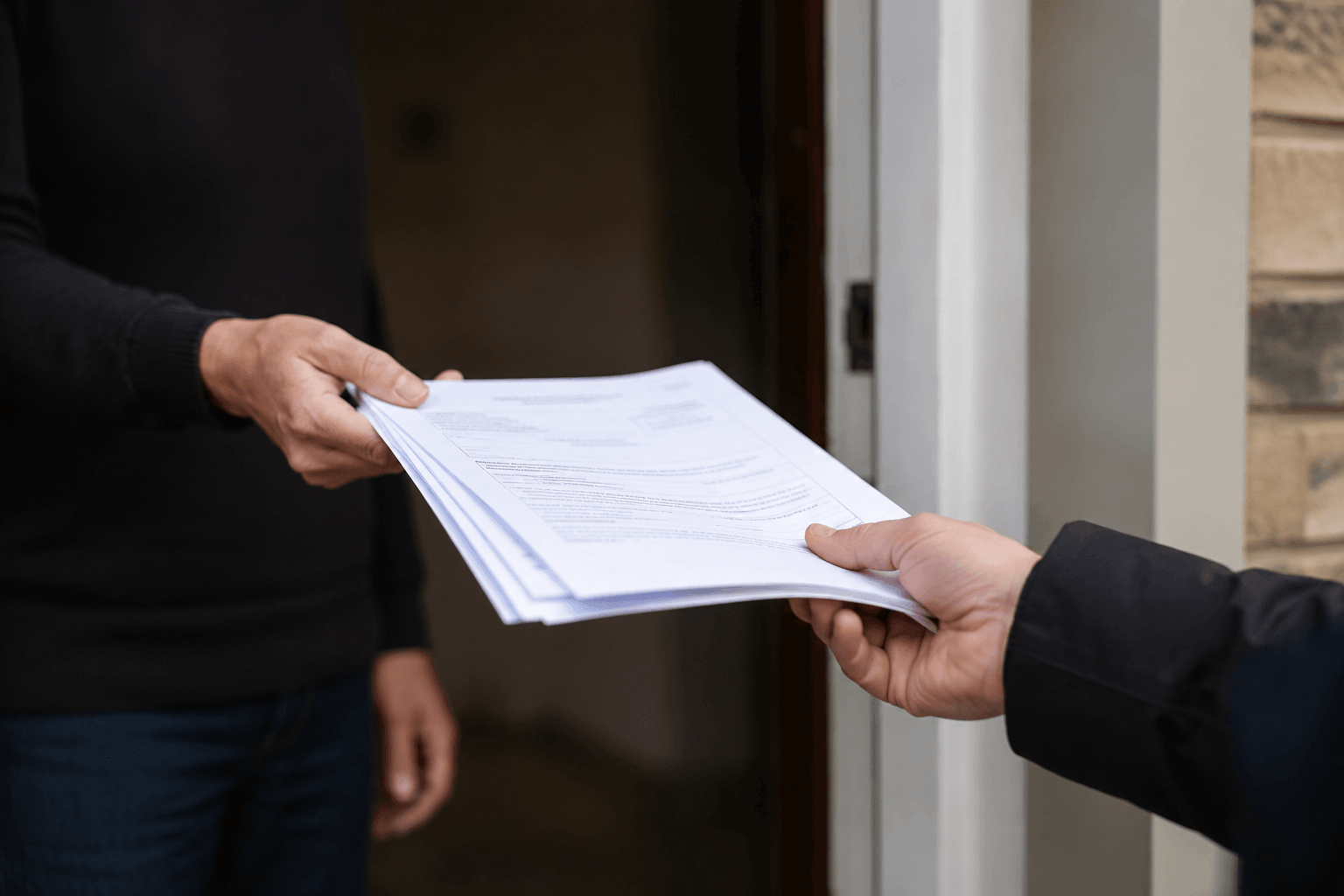 Serving a non-molestation order at a doorstep